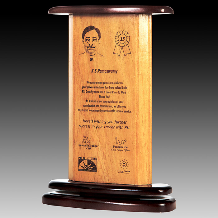 Wooden Kotak Award Trophy